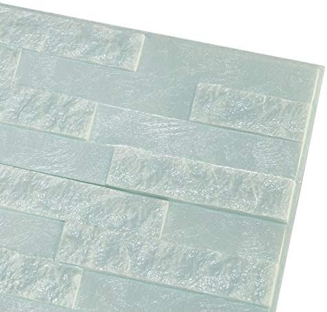 Diy立体壁紙 レンガ 防音シートウォールステッカー 3d 壁紙 軽量レンガシール 壁紙シール 3d自己粘着アートウォールステッカー 防水フォーム壁紙パネル リビングルームの装飾家の家の装飾テレビの背景 自己粘着 防水 断熱 Diyクッション シー タイル Color Sky Blue