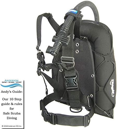 Zeagle Express Tech Deluxe BCD - with Zip Touch Weight System Back Inflation Buoyancy Compensator Ultra Light Harness Bundle Andersons Scuba Safety Guide