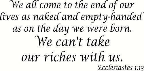 Ecclesiastes 5:15 Bible Verse Wall Decal, Our Inspirational Christian Scriptu…