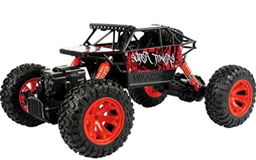 CFZHANG Remote Control Car Off-Road Rock Vehicle Climber Truck 2.4G 1:18 Spring Shock Absorber System Toys Children Games Funny Gifts Cool Gadgets For Boys Girls Teenagers Adults, Red