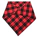 WORDERFUL Dog Bandana Bibs Pet Plaid Scarf Triangle Head Scarfs Accessories Neckerchief for Small and Medium Dog (Plaid, M)