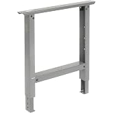 Global Industrial Adjustable Height C-Channel Leg for Workbench, Gray | Steel Construction, 2000 Lbs Capacity, 29" to 35" Adjustable Height, 30"D, 1 Per Pack