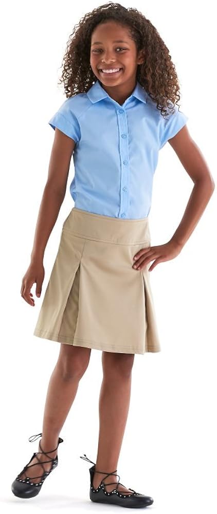 French Toast Girls' Pull-on Kick Pleat Scooter: Clothing