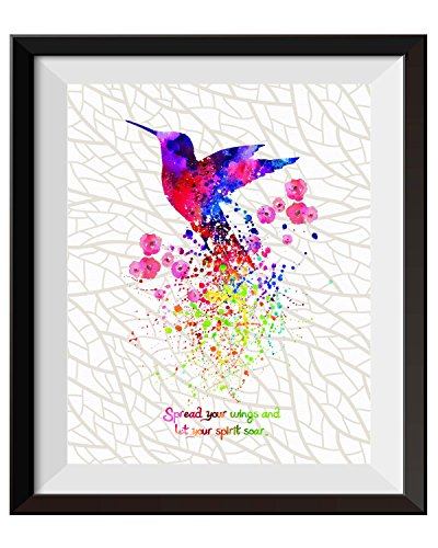 Uhomate-The-Hummingbird-Wall-Art-Hummingbird-Decor-Home-Canvas-Prints-Wall-Art-Inspirational-Quotes-Wall-Decor-Living-Room-Bedroom-Bathroom-Artwork-C107-18X24