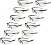 Amazon Basics Anti-Scratch Safety Glasses, UV-Resistant, Indoor/Outdoor Clear Mirror Lens, 12-Count