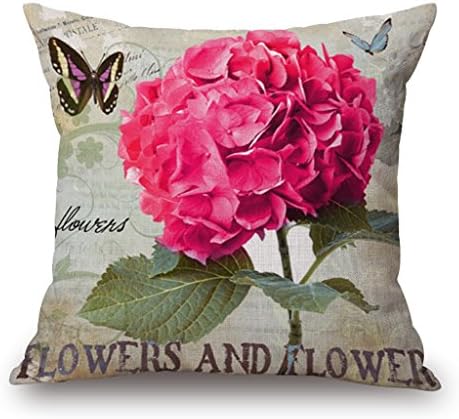 WANGXIAOLIN Cotton Pillow Sofa Cushion Retro Flower Pillowcase Lumbar 2 Optional 45cm45cm (set Core) ( Size : 45cm45cm-B )