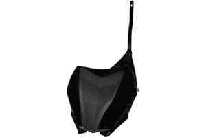 ABCERRSI Motorcycle Number Plate,Dirt Bike Front Plate Compatible with WR 250 YZ 125 250 250F 450F CRF250R CRF450R-Black