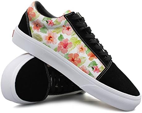 Fashion Womens Ladies Tropical Background Designer Slip Skateboard Casual Shoes