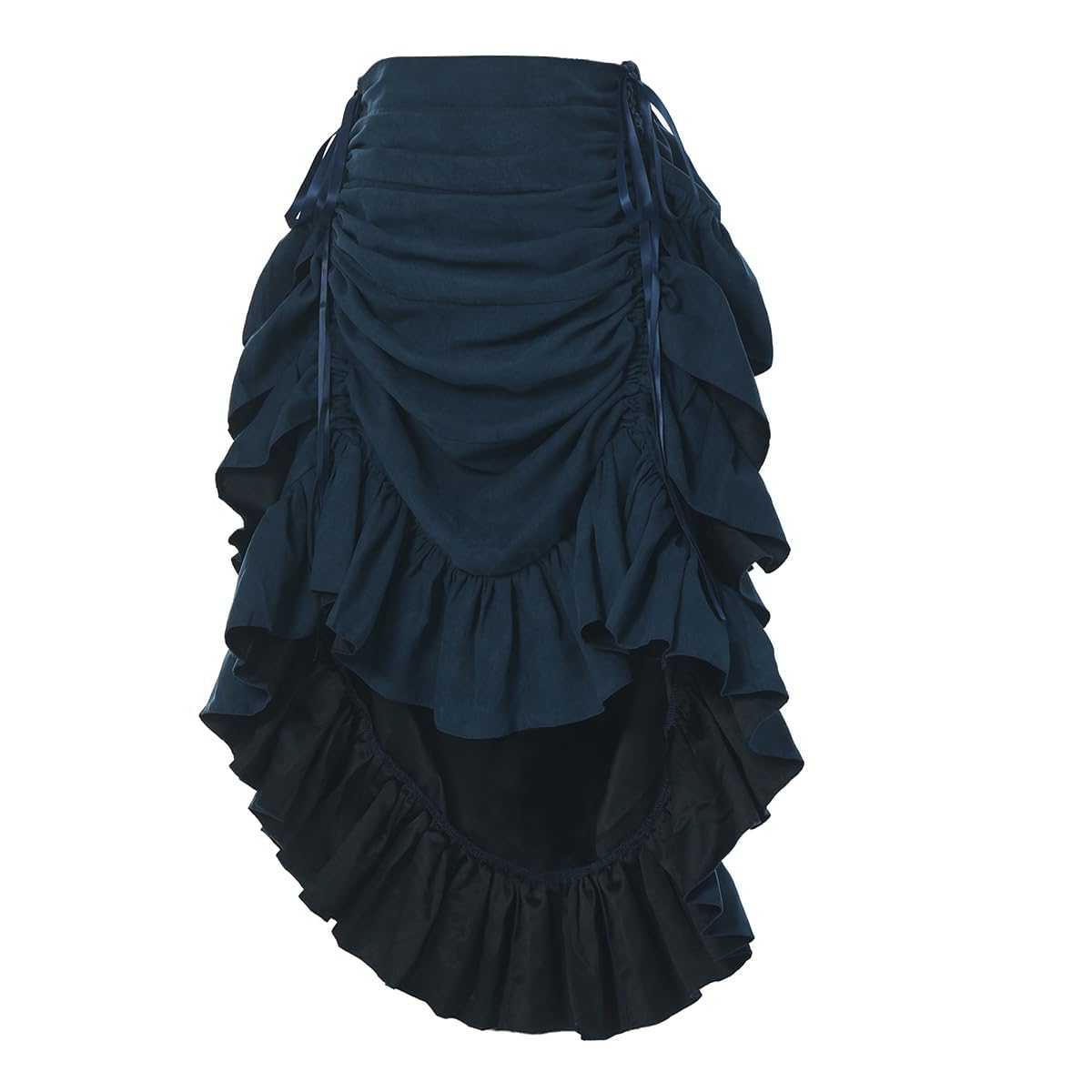 GRACEART Women's Steampunk Skirt Adjustable Ruffle Gothic Vintage Skirt