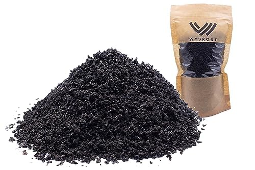 WYSKONT Aquarium Sand Gravel 2 kg - Fish Tank Natural Substrate and Decoration - Natural Fertilizer for Plant Growth - 100% Safe for Live Organisms - Black Grain Size 1-3mm