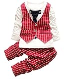 JIANLANPTT Baby Boy Formal Party Wedding Tuxedo Waistcoat Outfit Suit