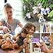 Nush Nush Set of 6 Small Stuffed Animals - Unisex Safari Animal Plush Toys - Premium Quality Stuffed Animals for Kids - Jungle Zoo Keychain Animal for Party Favors Gifts Carnival prizes