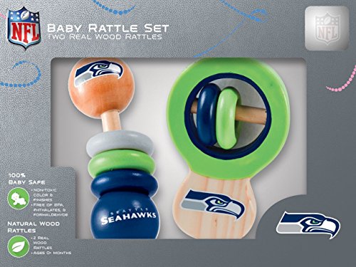 NFL Seattle Seahawks Baby Rattle Set - 2 Pack