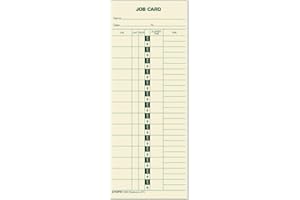 TOPS(R) Time Cards (Replaces Original Card L61), Job Card Form, 1-Sided, 9in. x 3 1/2in., Box Of 500