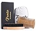 Fento Boar Bristle Beard Brush and Beard Comb Set - For Men Beard and Mustache, Thick & Thin Teeth Sandal Wood Comb, With Gift Box and Carrying Bag
