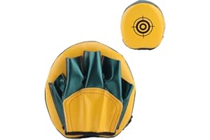BORDSTRACT Mini Focus Mitts, PU Micro Boxing Pads, 1 Pcs Focus Punch Strike Shield, Hand Target Pads for Kickboxing, MMA, Muay Thai, Punching Target, Martial Arts Training(Yellow-Only 1pcs Not 1pair)
