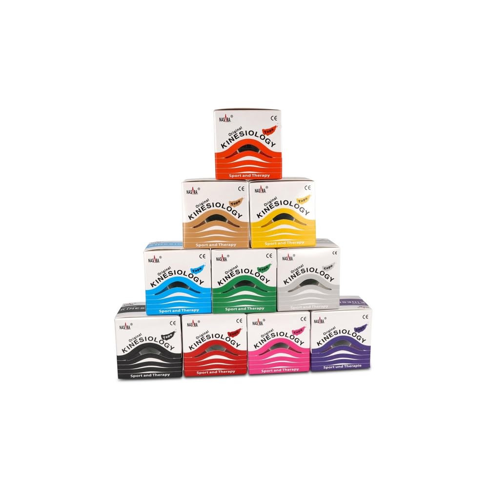 Nasara 10x Kinesiology Tape Kinesiology Tapes Set of 10 5m x 5cm