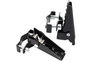 Steel Folding Bicycle Foot Step Pegs for & BMX Forks, Compatible with 24 – 38mm Diameter, 25 – 30mm Adjustable Width
