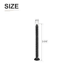 DTGN 100Pcs #10x2-3/8" Flat Head Wood Screws, 304
