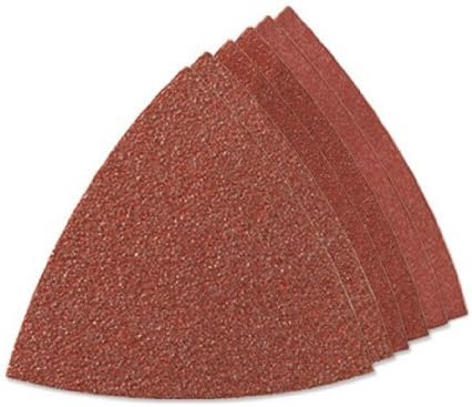25-Piece Rough 60-Grit Triangle Hook & Loop Abrasive Sandpaper Sanding Sheets - Universal Compatible with Fein Makita Rockwell Oscillating