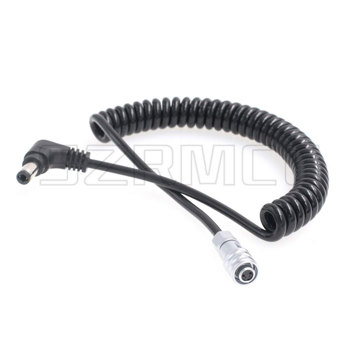 SZRMCC BMPCC 4K SF610 2 Pin Female Plug to DC 5.5 2.5mm Power Cable for Blackmagic Pocket Cinema 4K Camera (Coiled Cable, Right Angle DC2.5mm)