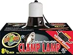 Zoo Med Deluxe Porcelain Clamp Lamp with 8.5-Inch Dome, Black
