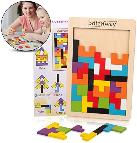 Fun &amp; Educational Wooden Tetris Puzzle Toy For Toddlers &amp; Preschoolers – Colorful, Safe &amp; Stimulating Wood Block Puzzle Game Set, Promotes Essential Early Development Skills – Perfect Kids Gift Idea