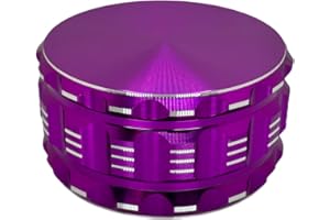 GRINDER GARAGE 4 Inch herb grinder / 3 layer spice grinder - portable size allows for you to easily grind your herbs at home or on the go. Purple Grinder is Aluminum Allow (Purple, 4 Inches)