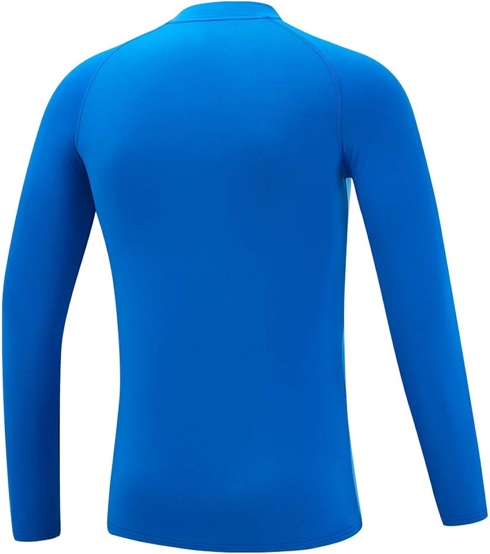 LEAO Youth Boys' Compression Thermal Shirt Long Sleeve Fleece Baselayers Sports Undershirts Mock Top: Clothing