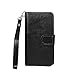 xhorizon Premium Leather Folio Case [Wallet Function] [Magnetic Detachable] Fashion Wristlet Purse Soft Flip Multiple Card Slots Case Cover ZA5 for Samsung Galaxy S3 (I9300) - Black
