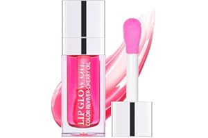 SOKGO Hydrating Lip Glow Oil, Plumping Lip Gloss, Moisturizing Lip Oil Gloss, Transparent Moisturizing Lip Balm, Natural Lip Plumper, Lip Plumper Gloss Make Lips Fuller and Moisturizing (Raspberry)