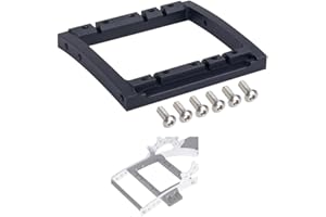 YSKMLOLP 1/10 RC Servo Mount Bracket,LCG Frame Bumper Mounts,Steering,Winch Dual Servo Mounts for 1/10 RC Rigs Crawler Capra SCX10 II Axle Comp TGH Rails LCG Chassis Kit Upgrade Part (Black)