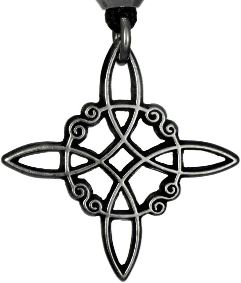 Pewter Celtic Witches Knot Wiccan Pendant Necklace
