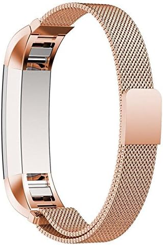 PUGO TOP Fitbit Alta Bands Fitbit Alta Hr Strap, Milanese Loop Stainless Steel Bracelet Strap Band for Fitbit Alta Smart Watch No Buckle Needed with Unique Magnet Lock