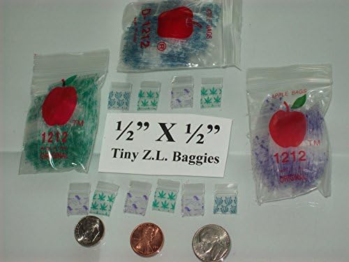 Tiny Re-Sealable Baggies-1,000 - 1/2"X1/2"MixedPrints.WePick'em.
