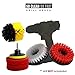 Power Scrubber Set: Drill Brushes & Scouring Pads – Clean Hard Water & Stains 5X Faster – for Tile, Grout, Rim, Corner, Floor, Carpet, Glass Doors, Fiberglass Tubs