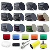 POLIWELL 191 PCS 1 Inch Sanding Discs Hook and Loop