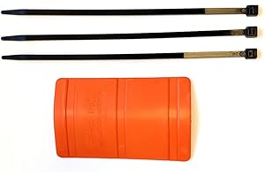 HW EPHA4O (2 Pack) - Epha 4'' Long X 2-1/2'' Wide Orange Hose Guard with Zip Ties. (2 Pack)