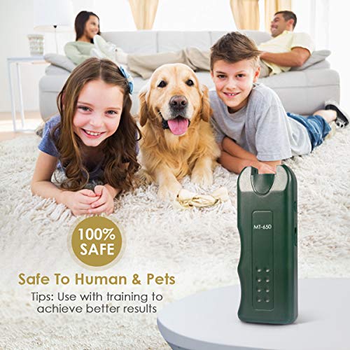 Quenta Handheld Dog Repellent, Ultrasonic Infrared Dog Deterrent, Bark Stopper + Good Behavior Dog Training