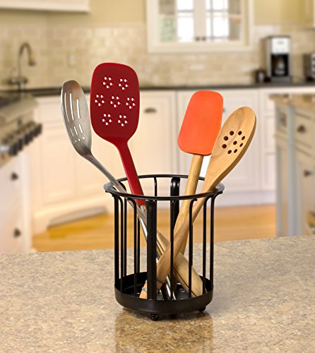 Spectrum Diversified Ashley Utensil Holder, Black