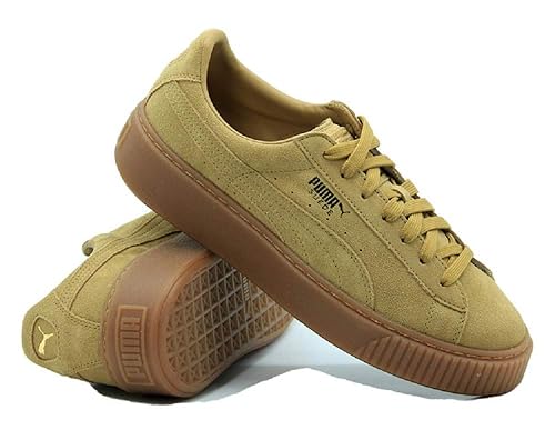 puma suede platform brown