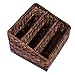 BIRDROCK HOME Seagrass Desk Organizer - Hand Woven - Dark Natural - Stylish Decorative Design - Mail Filer