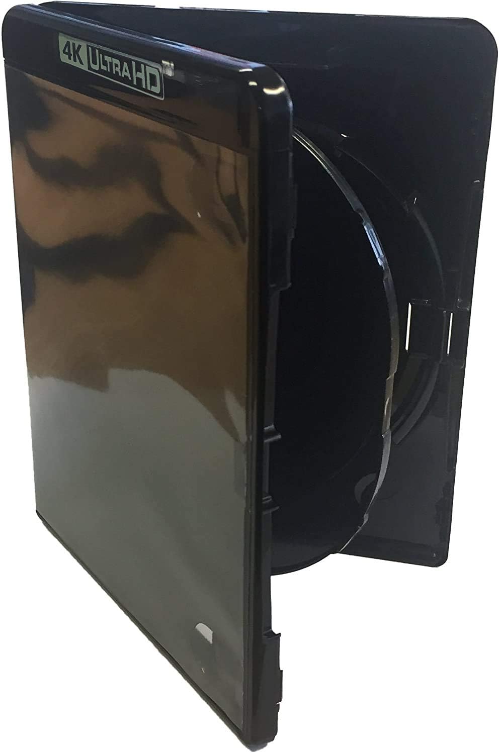 Vision Media® - 10pcs x 4K Ultra Triple HD Black Blu Ray Case- Stores any DVD/Blu Ray/Games Disc
