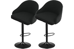 CIAUCH Bar Stool Slipcovers, Swivel Chair Covers with Back, Stretch Counter Bar Stool Covers for Armchair, Kitchen Island
