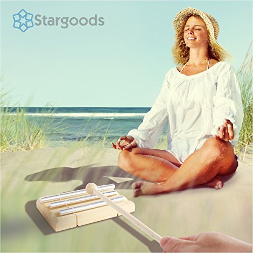 Energy Chime Three Tone with Wooden Percussion Hammer, Classroom Meditation Bell - Thumbnail 3
