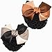 Xuanli 6 Pcs Hair Womens Lady Lace Bow Bowknot Mesh Elastic Snood Net Bun Cover Net Professional Headdress Flower Hair Clips (C002)