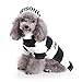 LUCKSTAR Prisoner Dog Costume - Prison Pooch Dog Halloween Costume Party Pet Dog Costume Clothes Cosplay with Hat for Teddy Pug Chihuahua Cat (Medium)