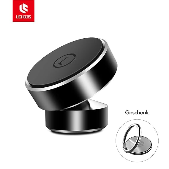 licheers Magnet Handyhalterung fürs Auto, universal 360° Drehung KFZ magnetische Handy Halter Armaturenbrett für Smartphones,