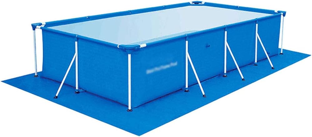 ZHDDM Detachable Rectangular Swimming Pool with Filter Pump, Wear Pad and Pool Cover Garden Outdoor Large Family Pool - 5 Sizes