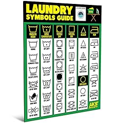 Laundry Symbols Guide Magnet - Extra Large Easy to
